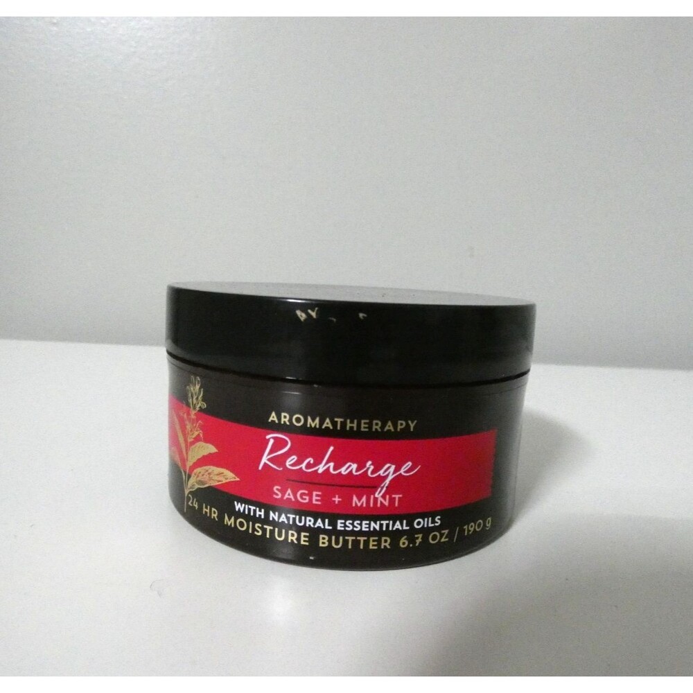 Bath & Body Works Aromatherapy Recharge Sage & Mint Body Butter 6.7 oz 190g New